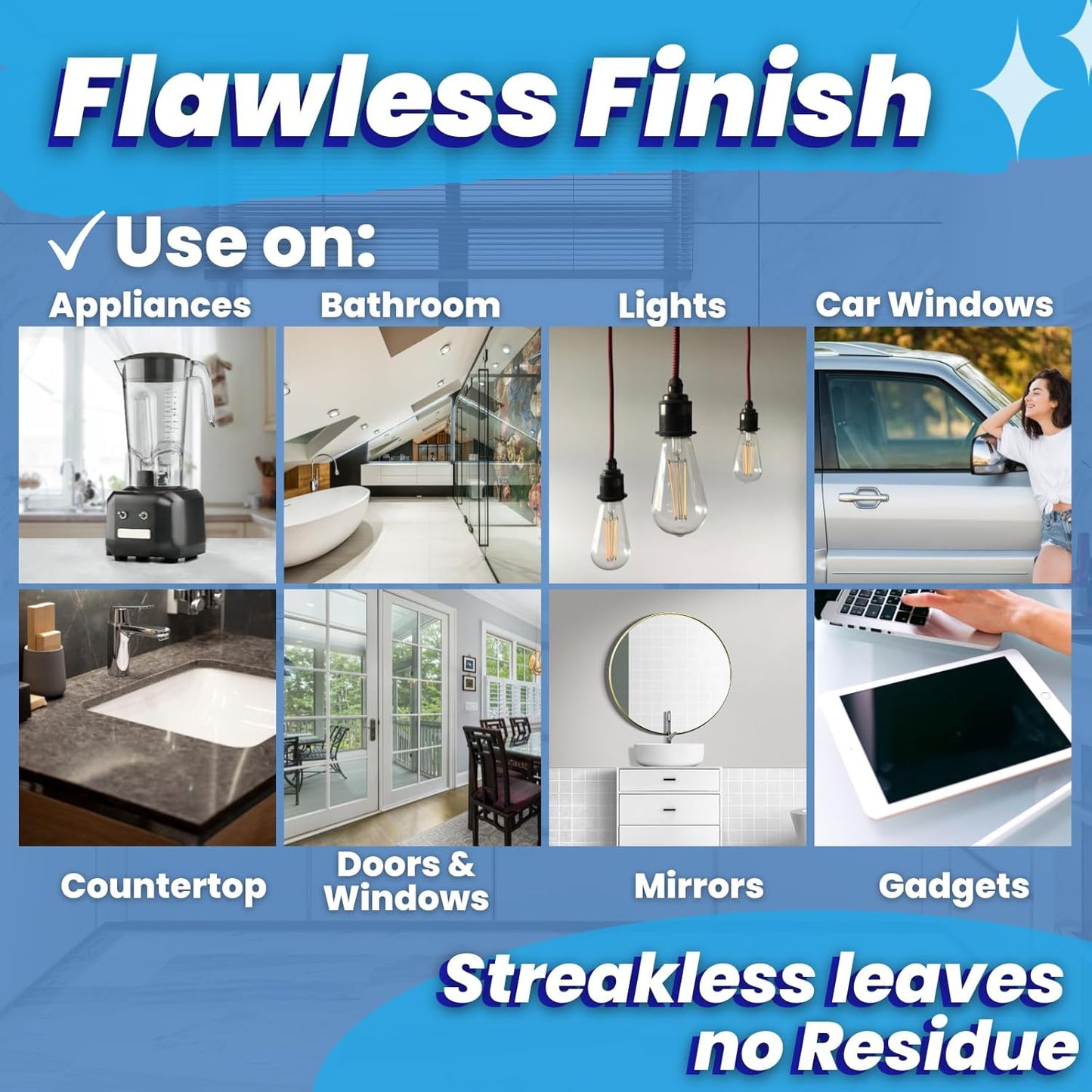 3 Pack Sprayway Glass Cleaner W/Microfiber Cleaning Cloth - Streak-Free Shine, S