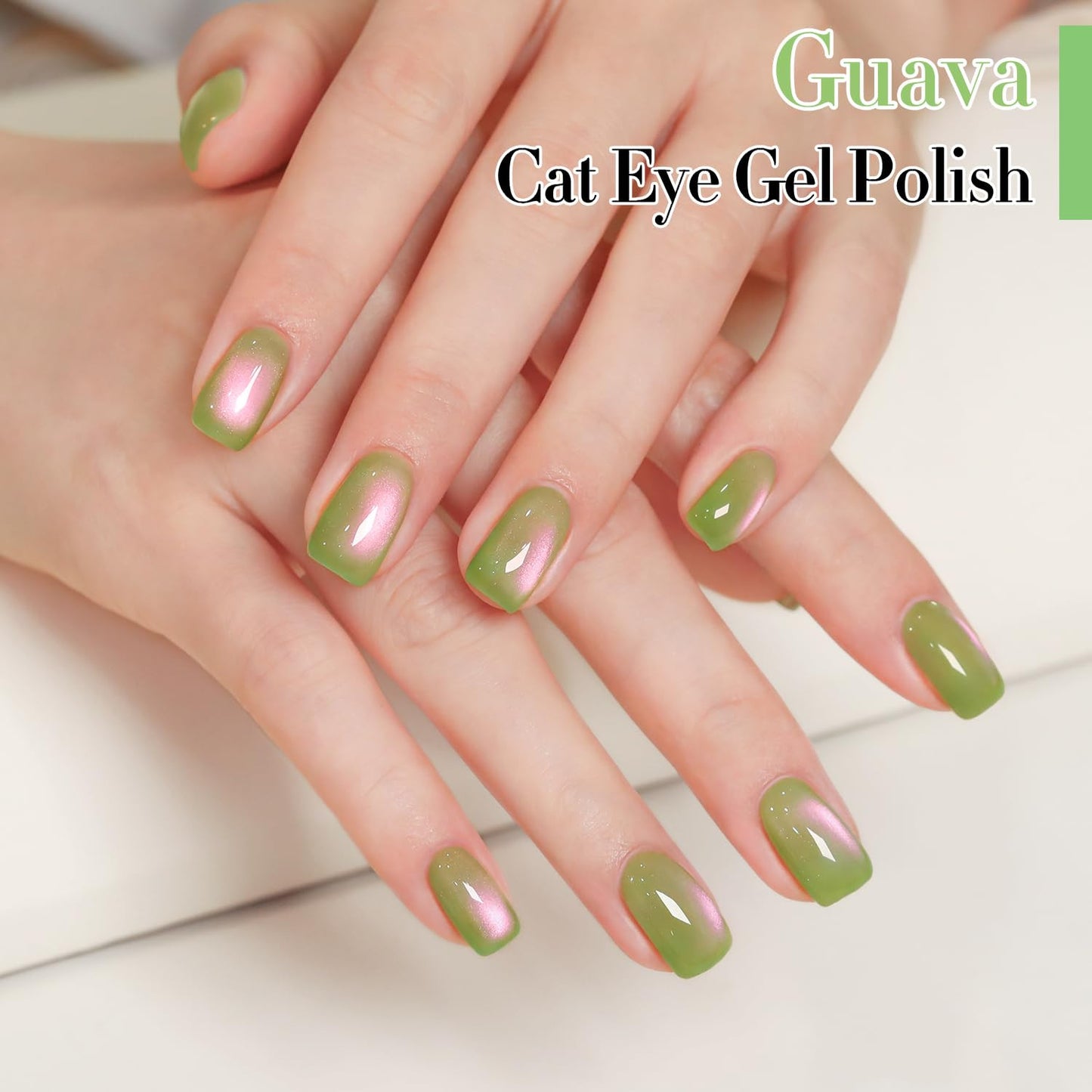 0.5 OZ Cat Eye Gel Polish with Magnet 15ML Holographic Glitter Shimmer Transluce