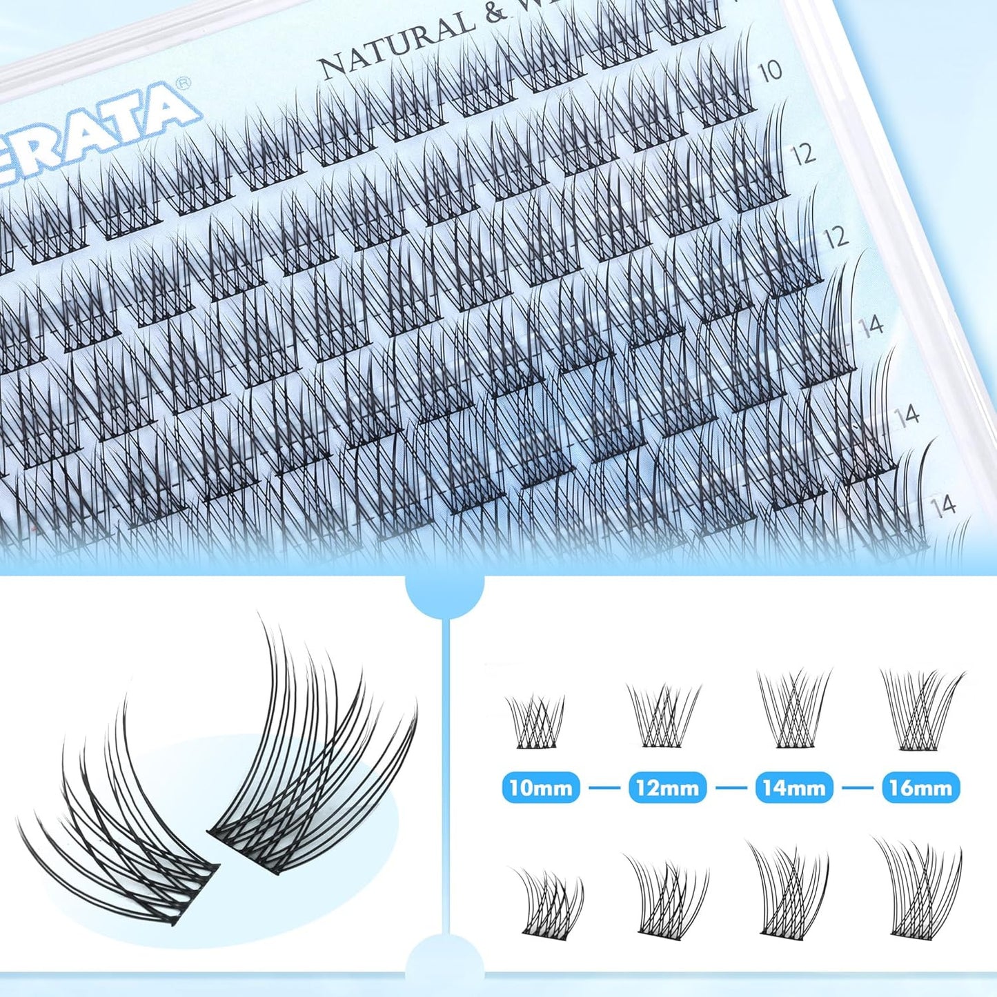 Wispy Lash Clusters Natural Eyelash Clusters 108 Pcs Cluster Eyelash Extensions
