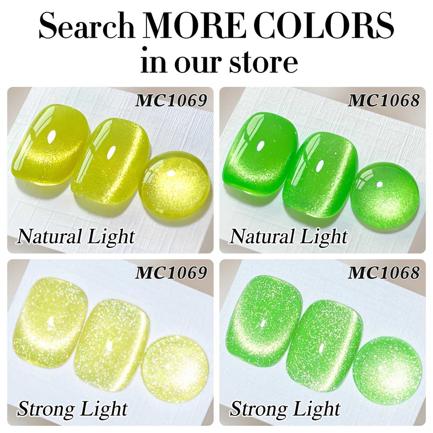 15ML Cat Eye Gel Polish with Magnet Glitter Shimmer Translucent Jelly Color 0.5