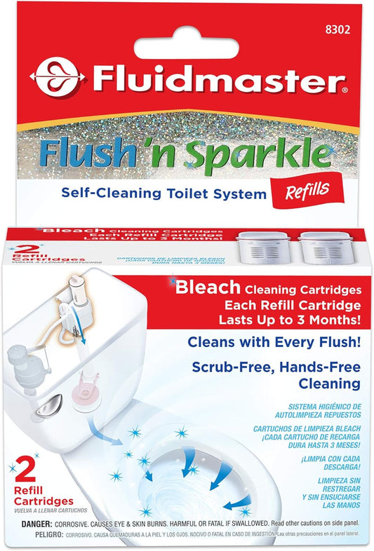 8302P8 Flush 'N Sparkle Automatic Toilet Bowl Cleaning System Bleach Replacement
