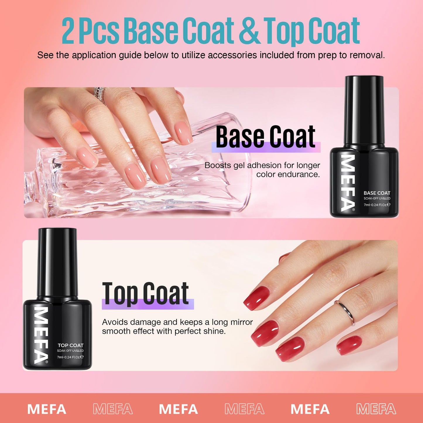 19 Pcs Gel Nail Polish Kit with U V Light, 12 Colors All Seasons Soak off Gel Po