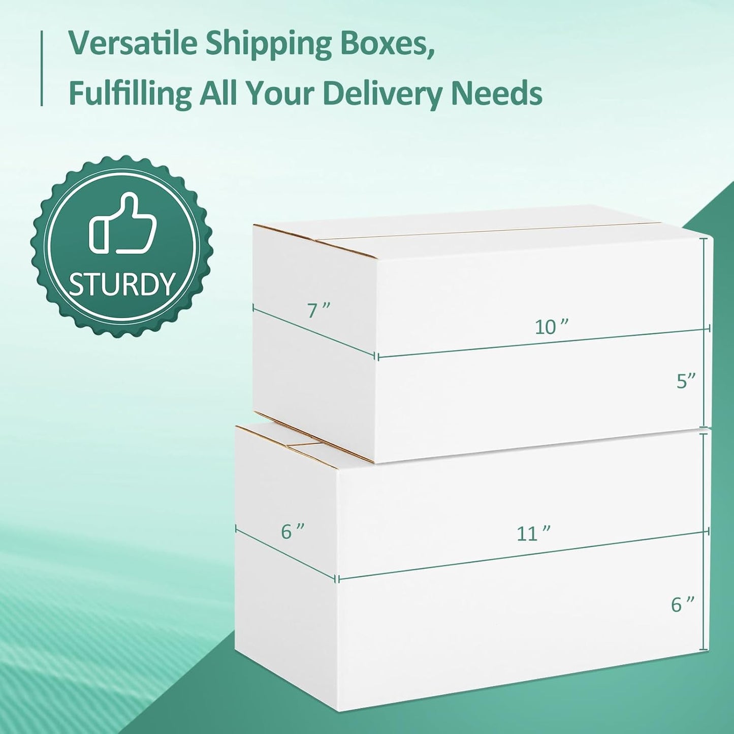 30 Pack Small Shipping Boxes Assorted Sizes, 10X7X5 & 11X6X6 15 PCS Each Small B