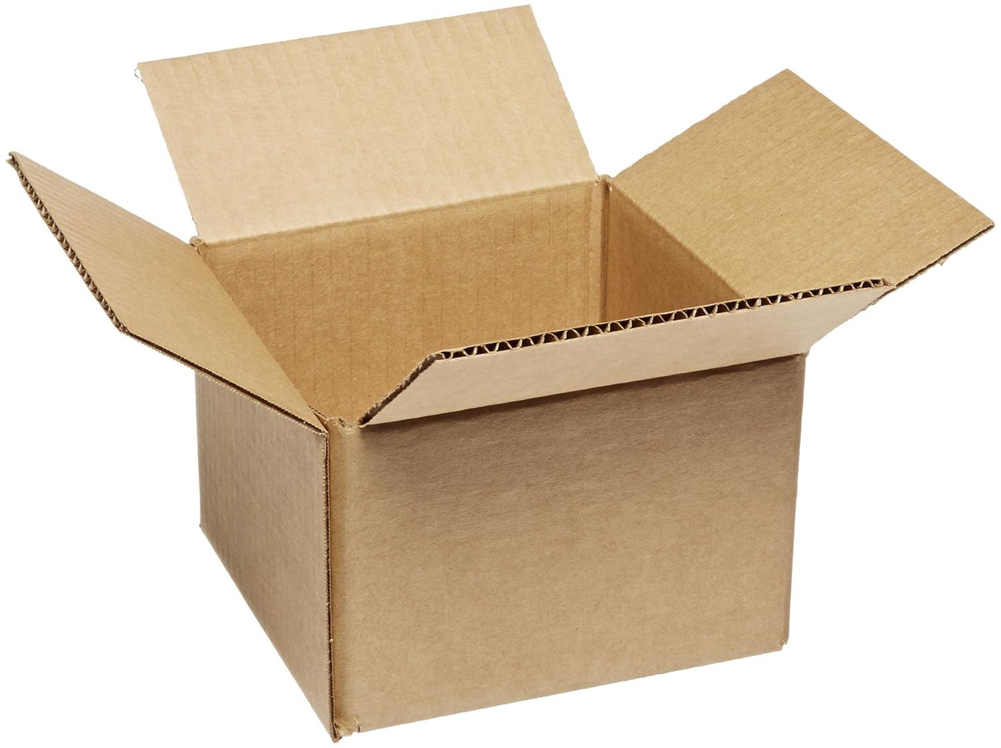 7745 Corrugated Cardboard Box 7" L X 7" W X 4 1/2" H, Kraft, for Shipping, Packi