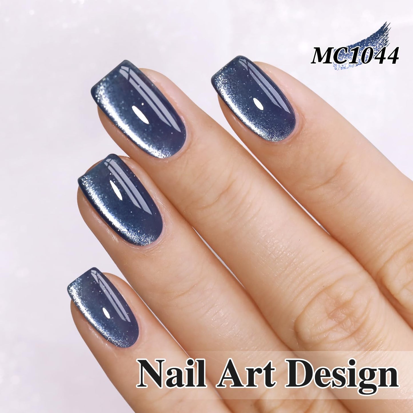 0.5 OZ Cat Eye Gel Polish with Magnet 15ML Holographic Glitter Shimmer Transluce