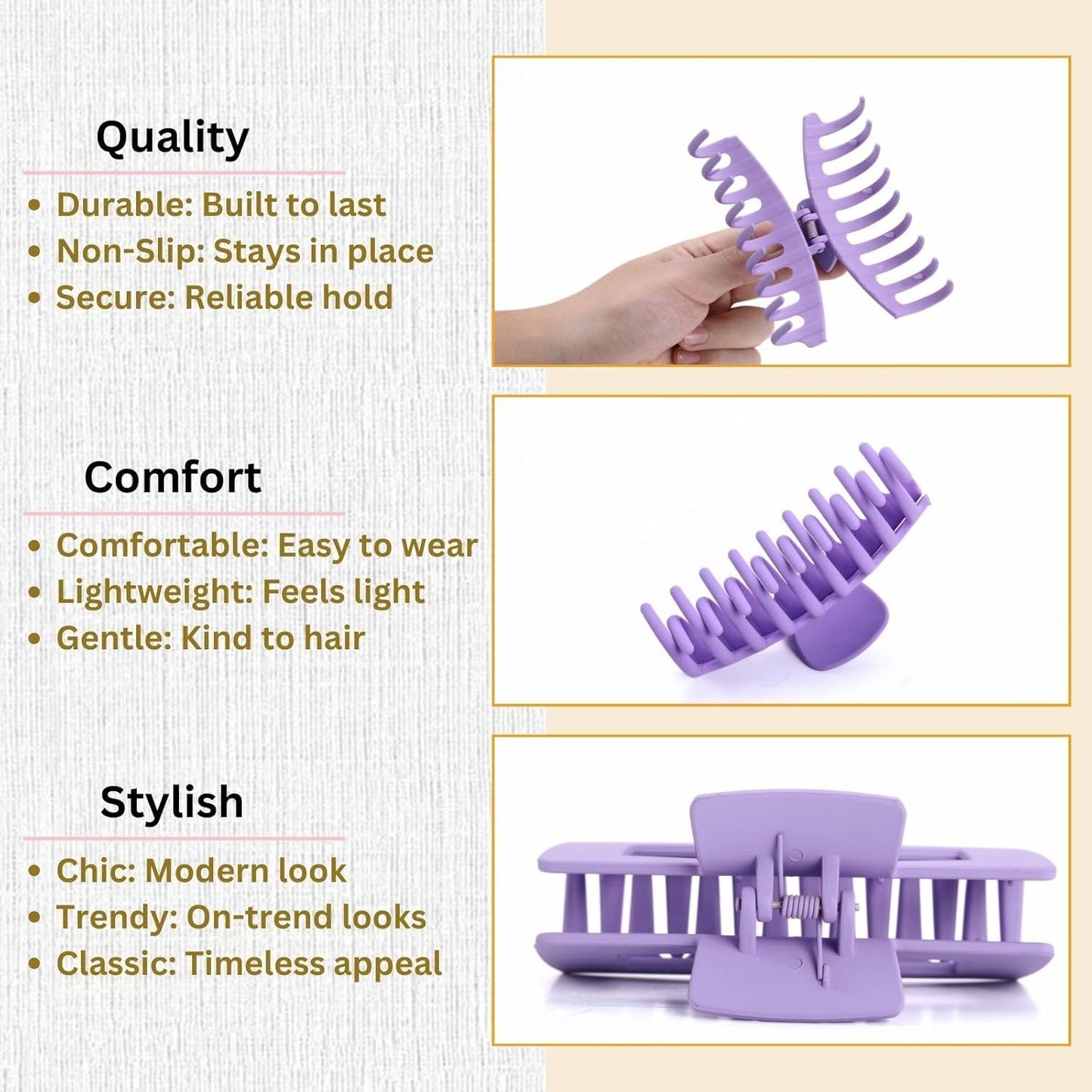 8 Pack Hair Clips for Women 4.3 Inch Large Hair Claw Clips for Women Thin Thick