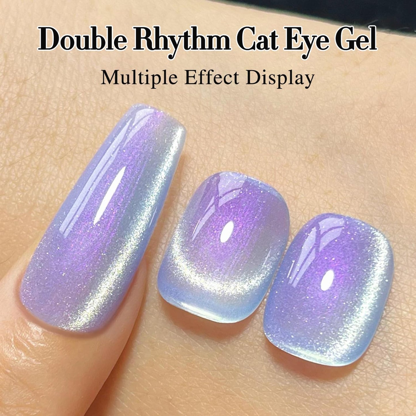 0.5 OZ Cat Eye Gel Polish with Magnet 15ML Holographic Glitter Shimmer Transluce