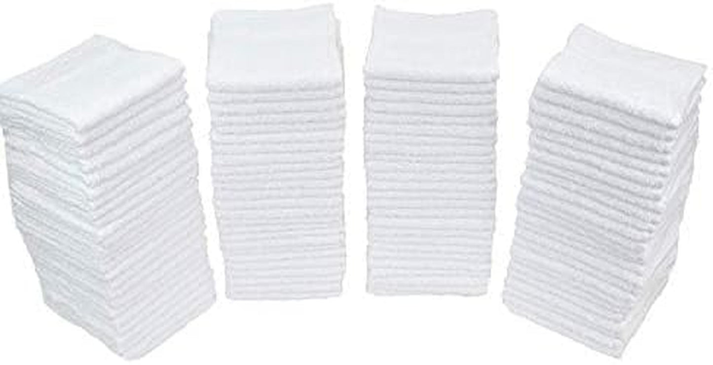 79171 Terry Towel Cleaning Cloths, Pack of 50 , Standard , White, 12"X12"