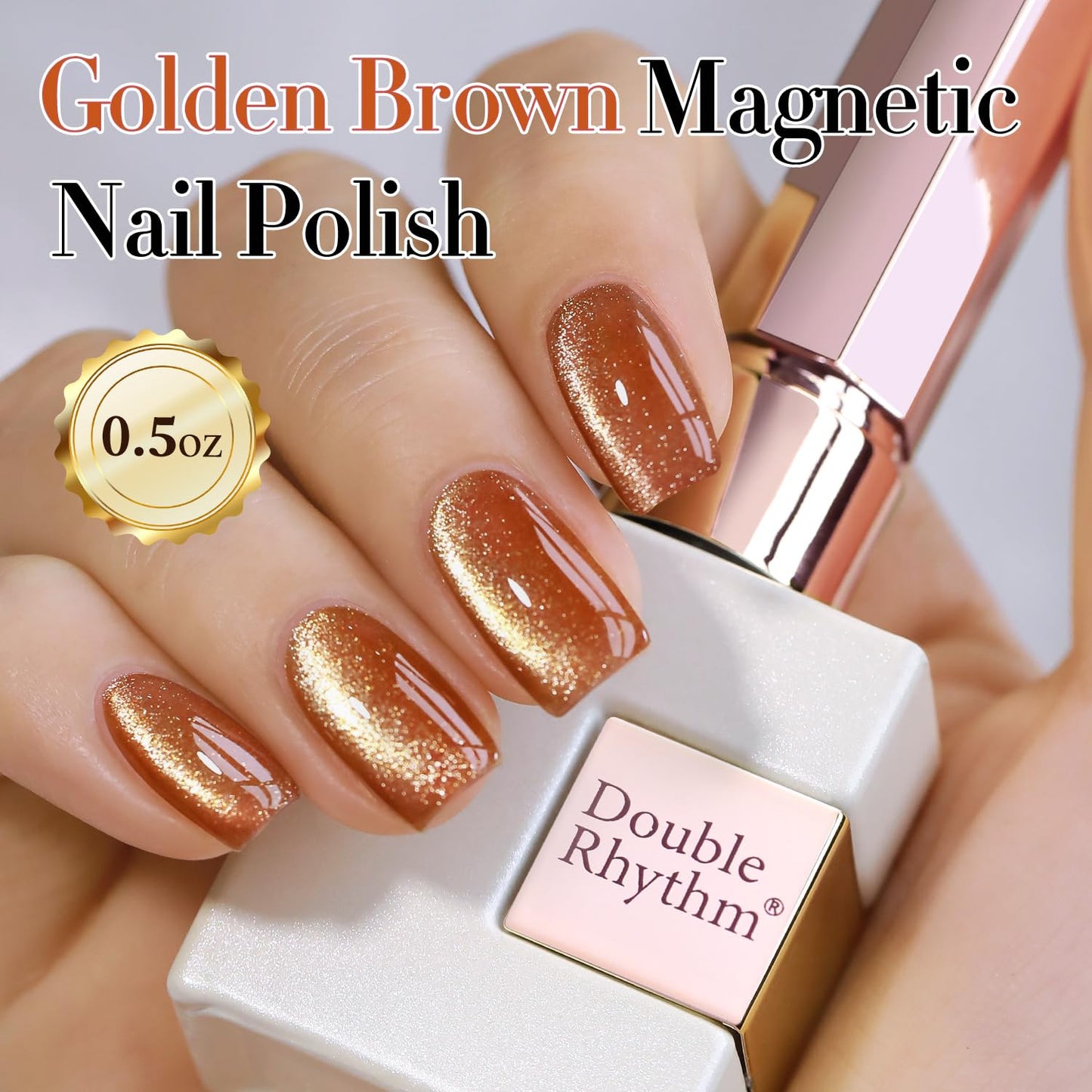 0.5 OZ Cat Eye Gel Polish with Magnet 15ML Holographic Glitter Shimmer Transluce