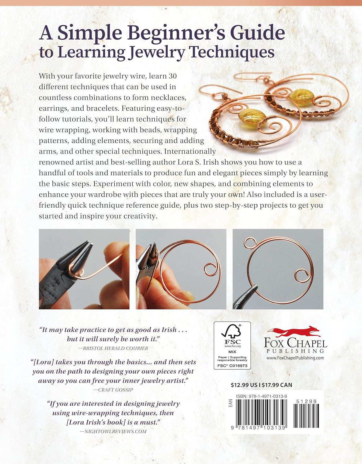 Wire-Wrapped Jewelry for Beginners: Step-By-Step Illustrated Techniques, Tools,
