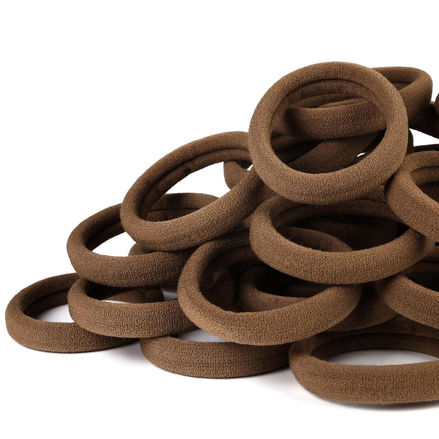 50PCS No Damage Hair Ties for Women, Cotton Elastic Hair Bands, Soft Ponytail Ho
