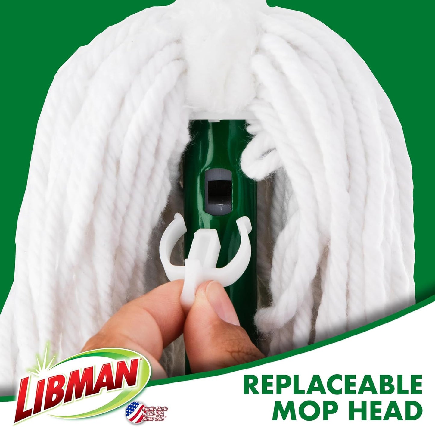 Tornado Mop Refill, Direct Replacement Head for  Self Wringing Twist Mop, Cotton