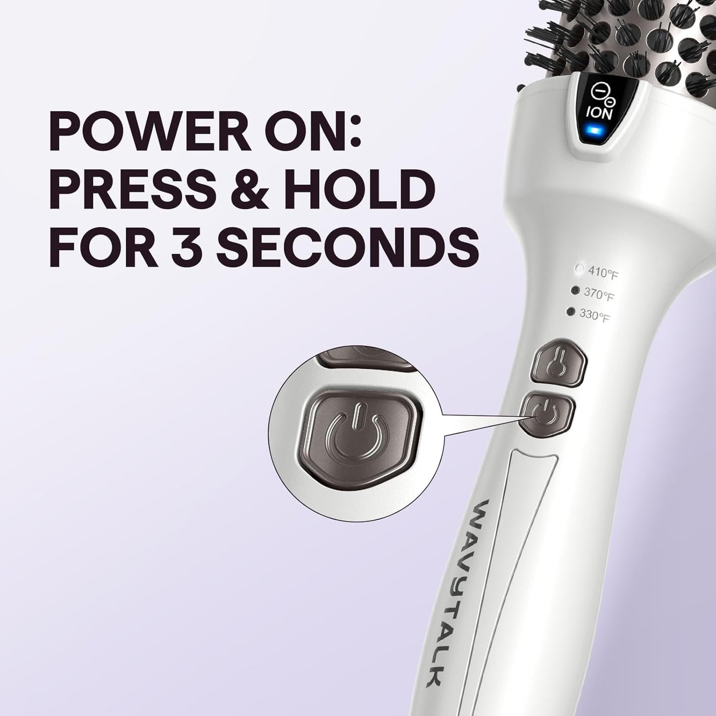 Thermal Brush, 1.5 Inch Ionic Thermal round Brush Makes Hair Smoother Get Natura