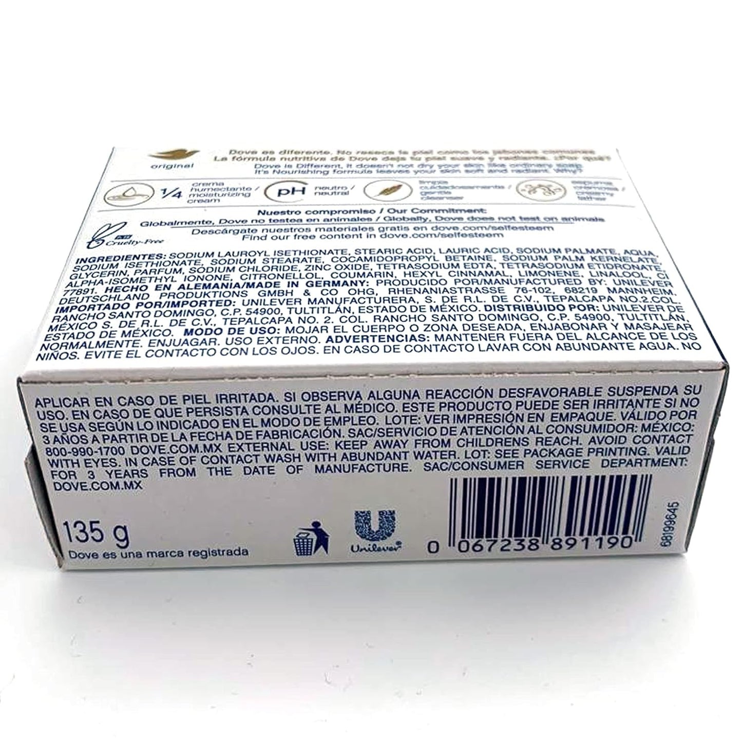 White Moisturizing Cream Beauty Bar 3.75 Oz Soap(3 Pack)