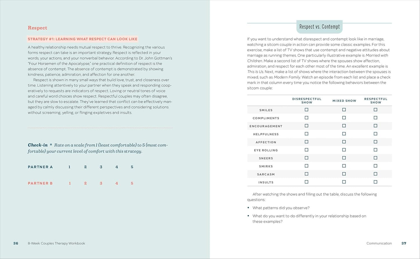 8-Week Couples Therapy Workbook: Essential Strategies to Connect, Improve Commun
