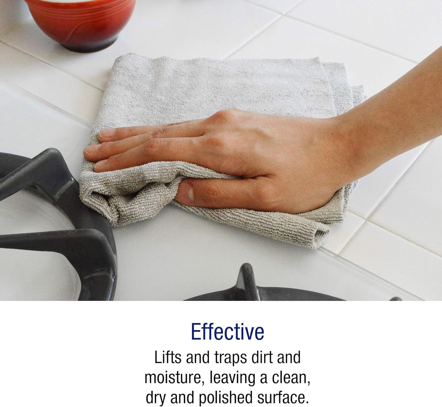 Ultra-Cut Absorbent Microfiber Towels, Silver-Embedded, Lint & Scratch-Free, for