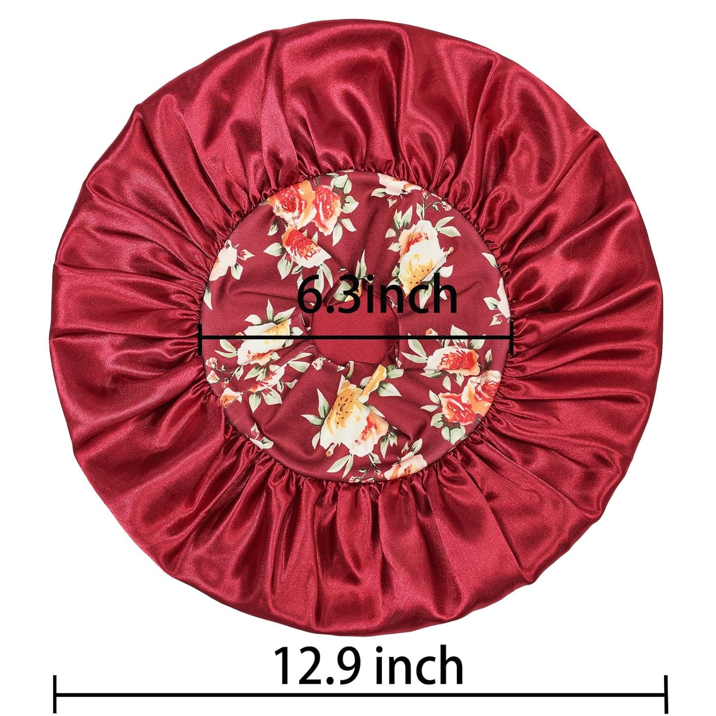 3 Pack Satin Bonnet Silk Hair Bonnet for Sleeping, Sleep Bonnets for Women Large