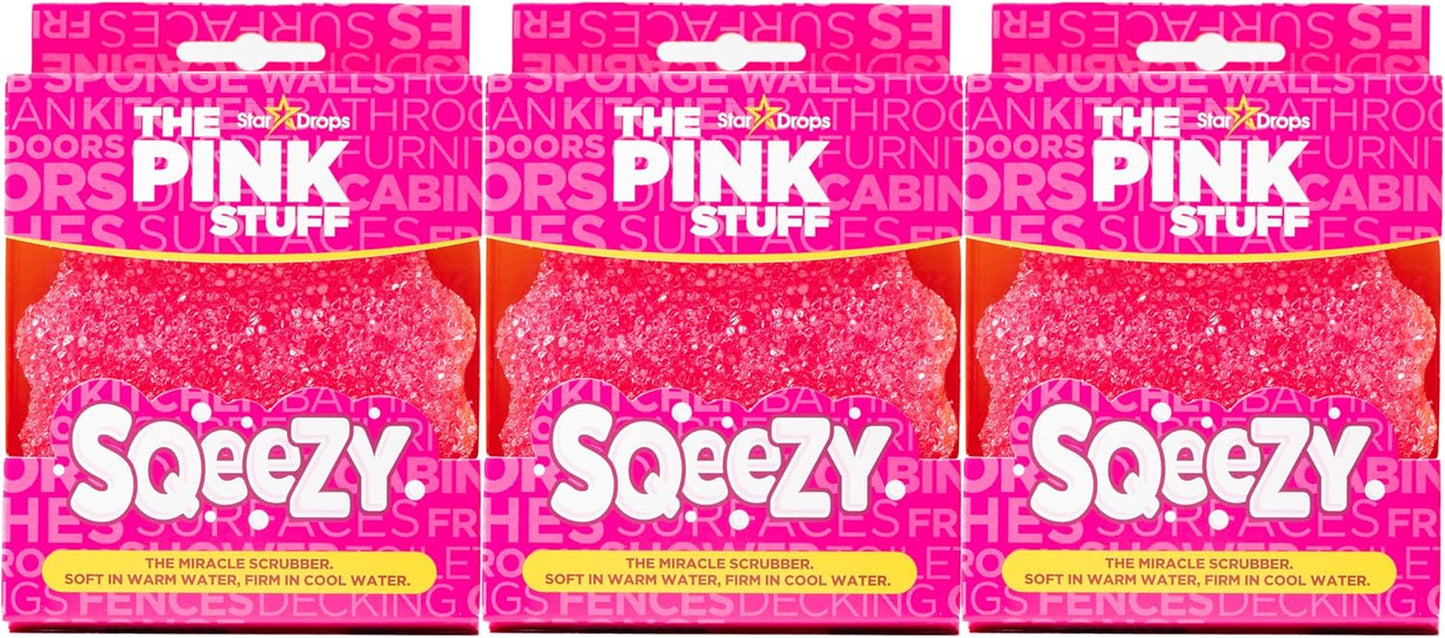 – the Pink Stuff – Sqeezy Miracle Scrubber Sponge, Scratch Free Solution for Ult