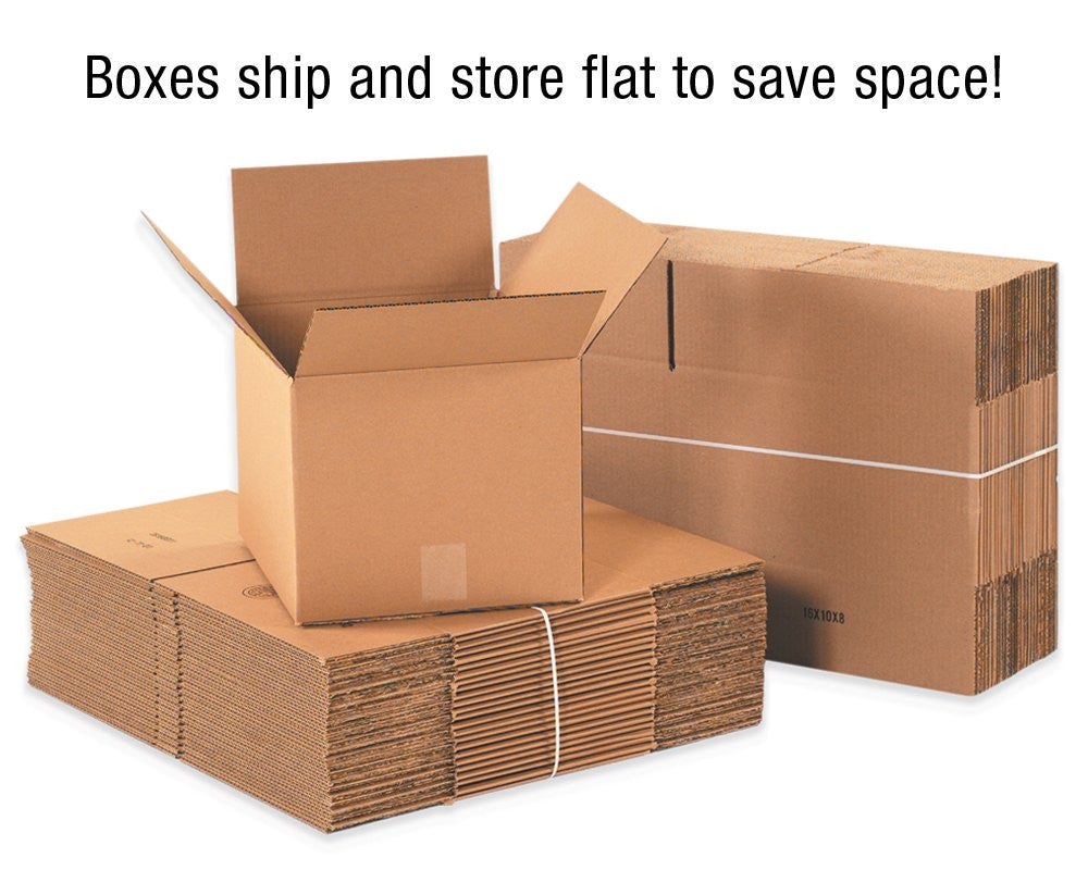 11 X 8 X 4 Corrugated Cardboard Boxes, Flat 11"L X 8"W X 4"H, Pack of 25 | Shipp
