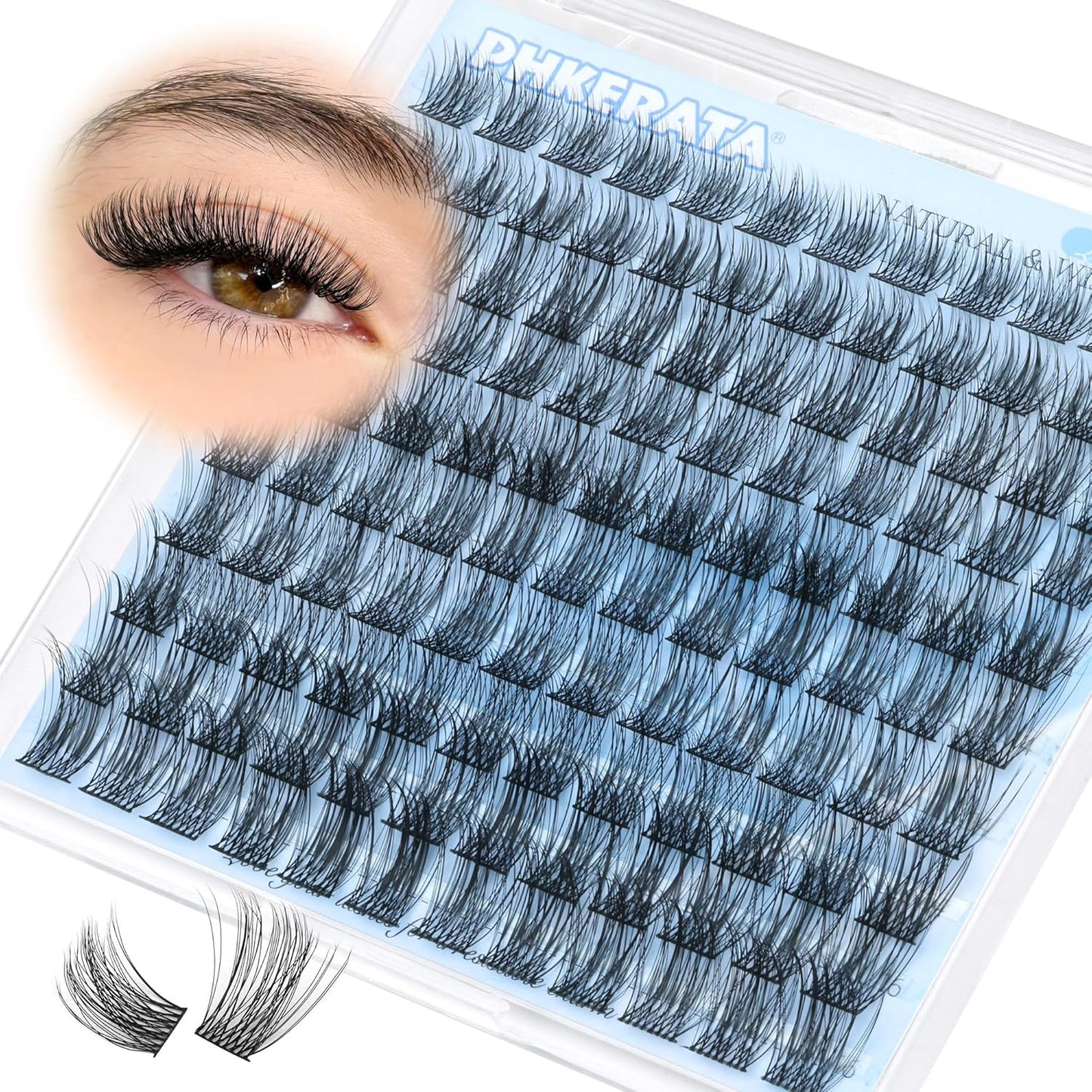 Natural Lash Clusters Eyelash Extensions Wispy Individual Lashes 120 Pcs Eyelash