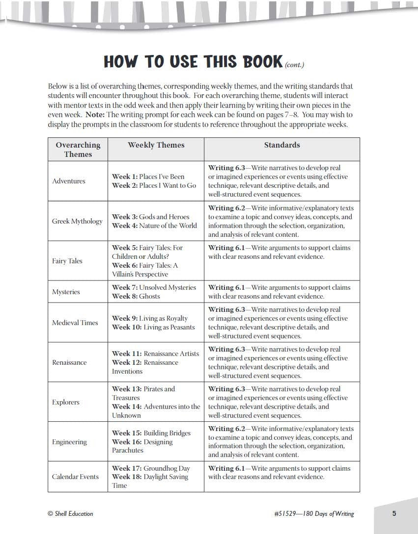 180 Days of Writing for Sixth Grade - an Easy-To-Use Sixth Grade Writing Workboo