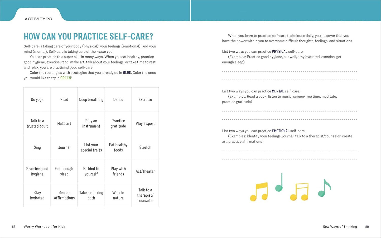 Worry Workbook for Kids: 50+ Fun Activities to Reduce Stress, Change Your Mindse