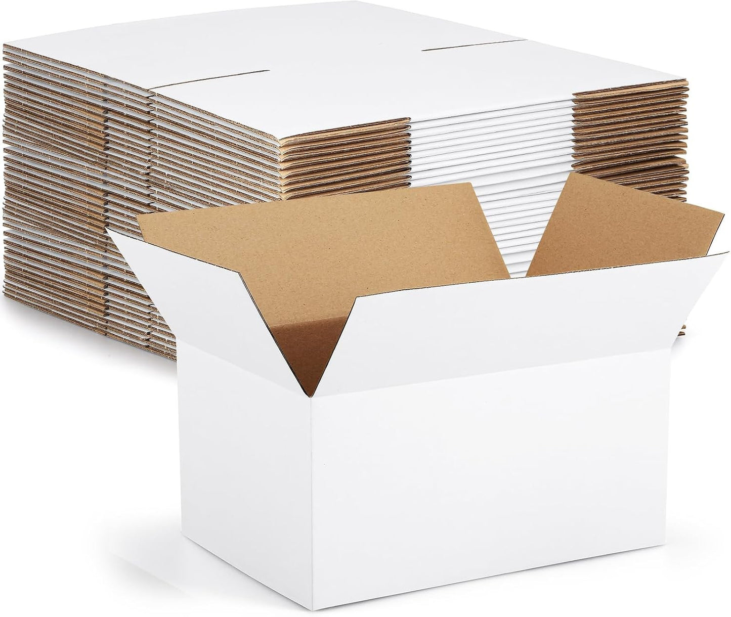 10X7X5-Small-Shipping-Boxes-30-Pack-White-Corrugated-Box-Mailers, Cardboard Boxe