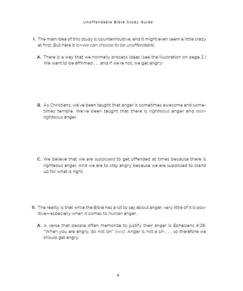 Unoffendable Bible Study Guide plus Streaming Video: How Just One Change Can Mak