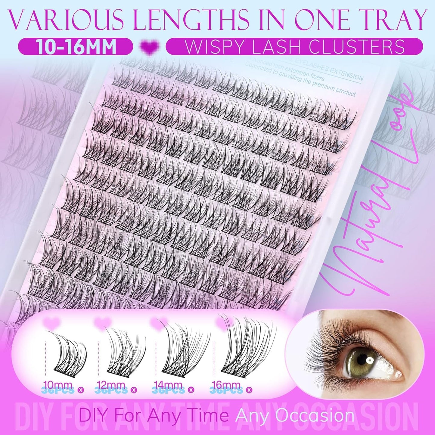 Wispy Lash Clusters Natural Cluster Lashes Extension DIY Natural Eyelash Cluster