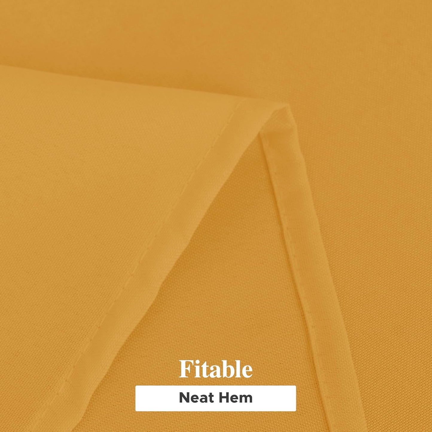 6 Pack Gold round Tablecloths - 120 Inches round - Wrinkle and Stain Resistant F