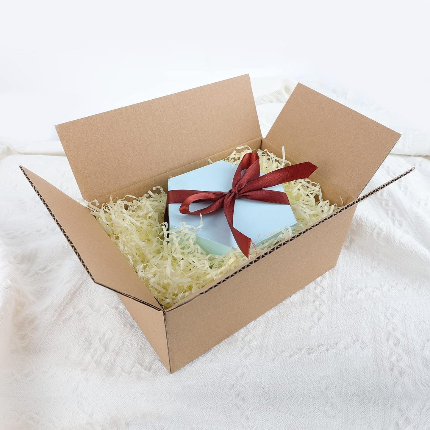 25 Packs Small Shipping Boxes 7X5X4 Inches, Kraft Corrugated Cardboard Boxes, fo