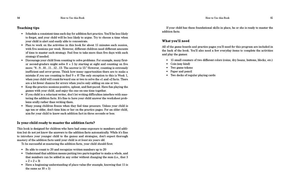 Addition Facts That Stick: Help Your Child Master the Addition Facts for Good in