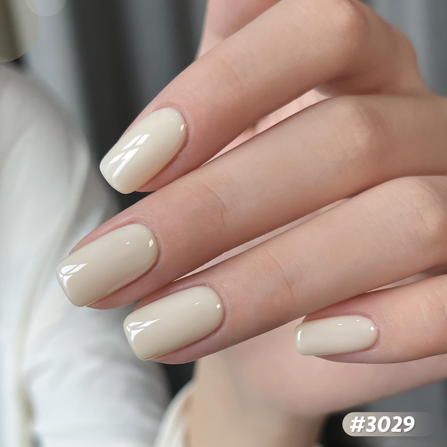 White Gel Nail Polish Set, 6 Colors Jelly Milky White Soak off UV Light Cure Gel