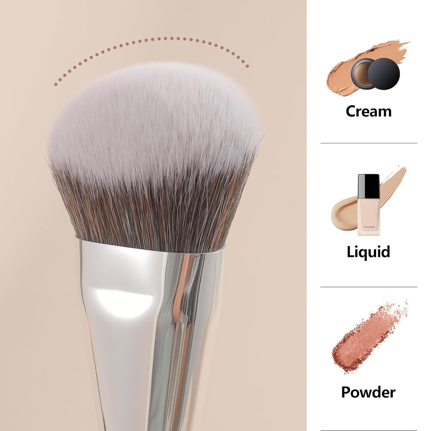 201 Angled Foundation Brush for Flawless Makeup Application Professional Liquid,