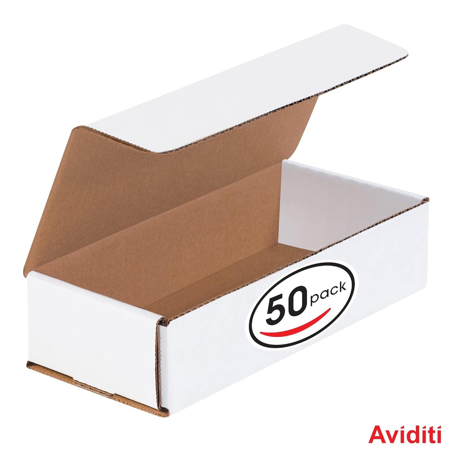 White Corrugated Cardboard Mailing Boxes, 7 1/2 X 3 1/4 X 1 3/4 Inches, Pack of