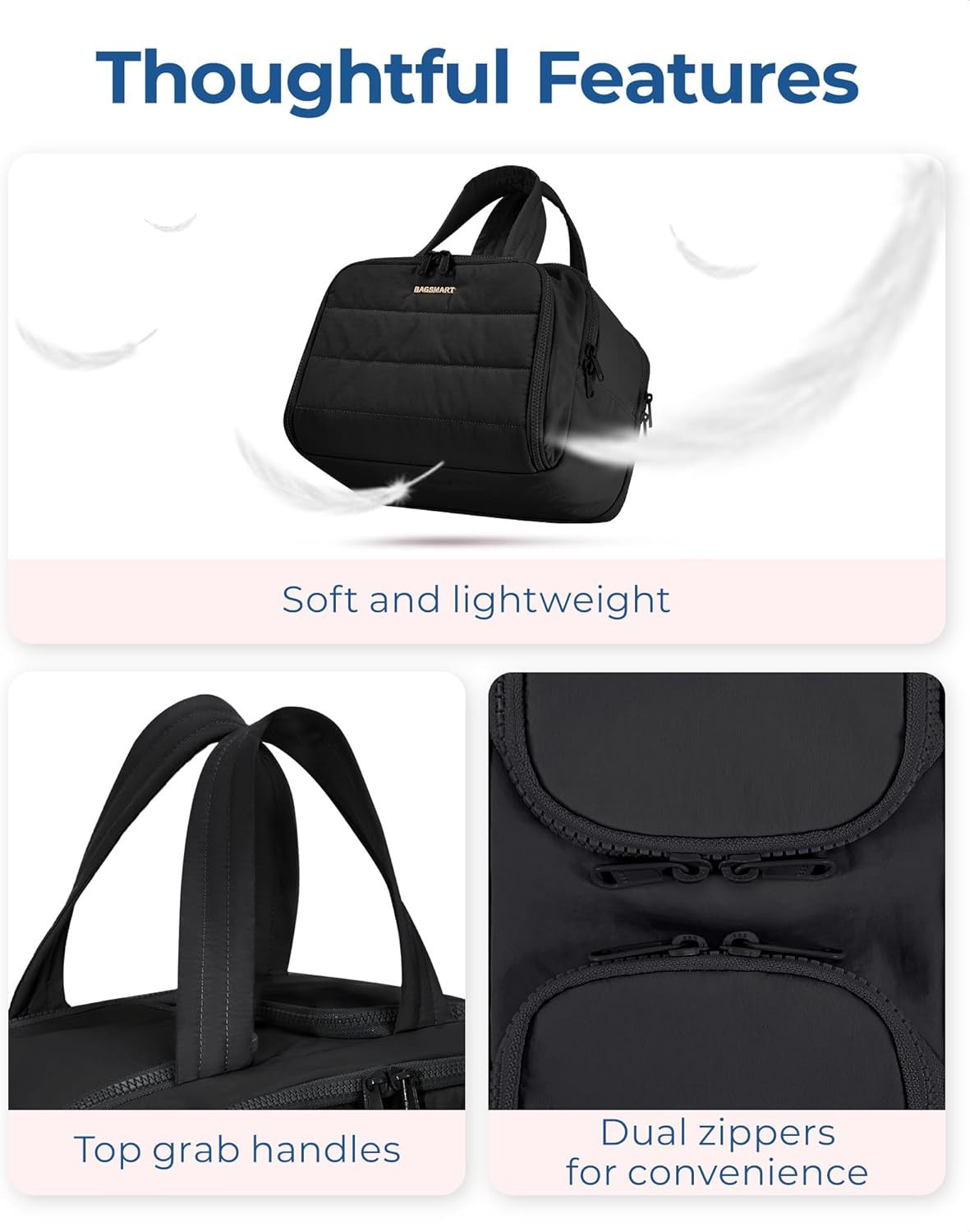 Travel Toiletry Bag, Lightweight Large Wide-Open Travel Bag for Women, Puffy Cos