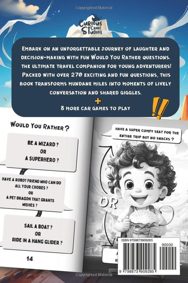 Would You Rather Game Book for Kids: 6-12 Years Old, Road Trip Edition, Silly Sc
