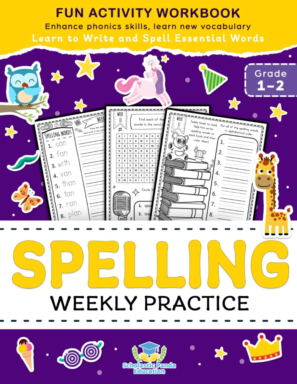 Spelling Weekly Practice for 1St 2Nd Grade: Learn to Write and Spell Essential W