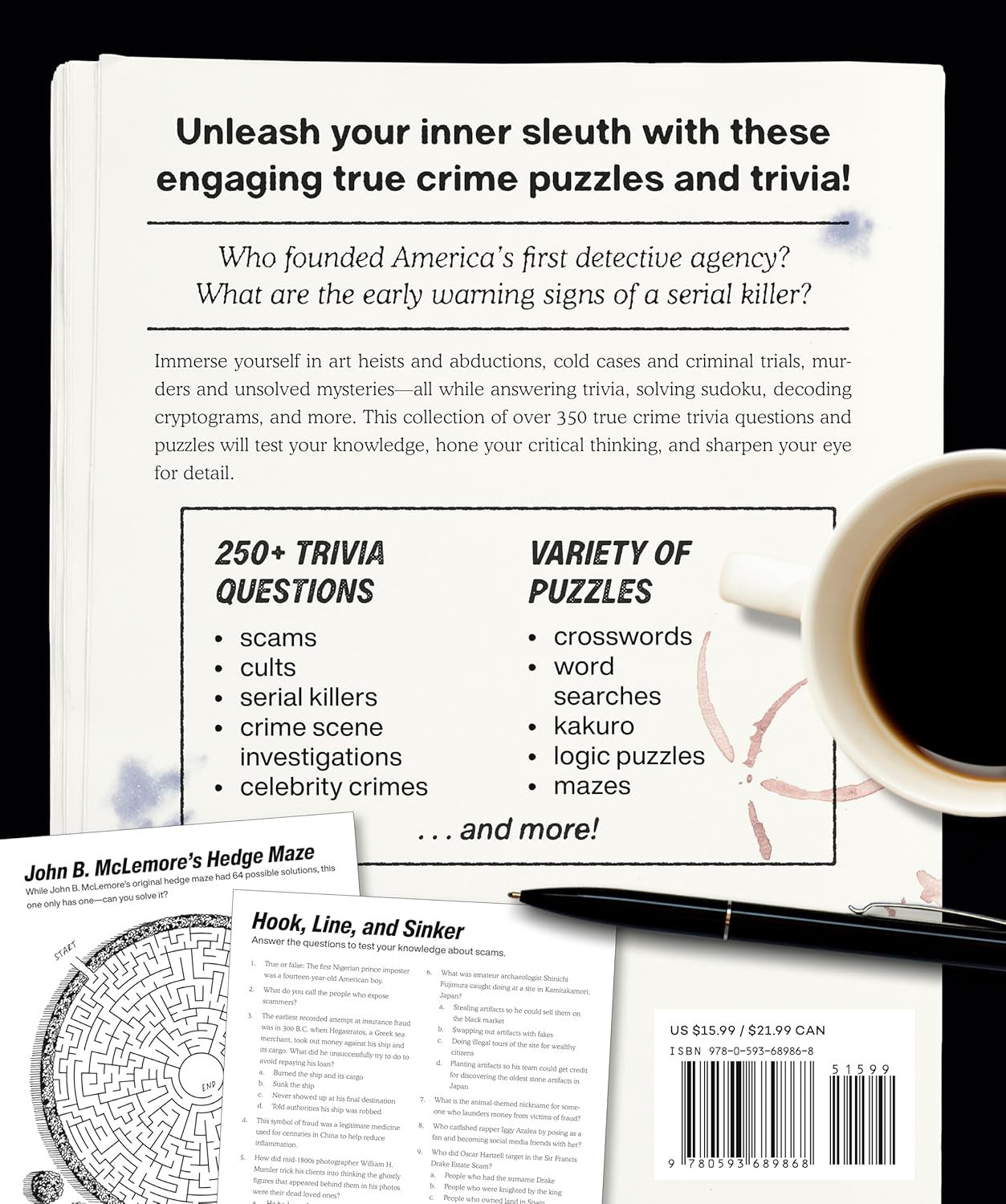 True Crime Trivia & Activity Book: Untangle the Secrets behind History'S Most Gr
