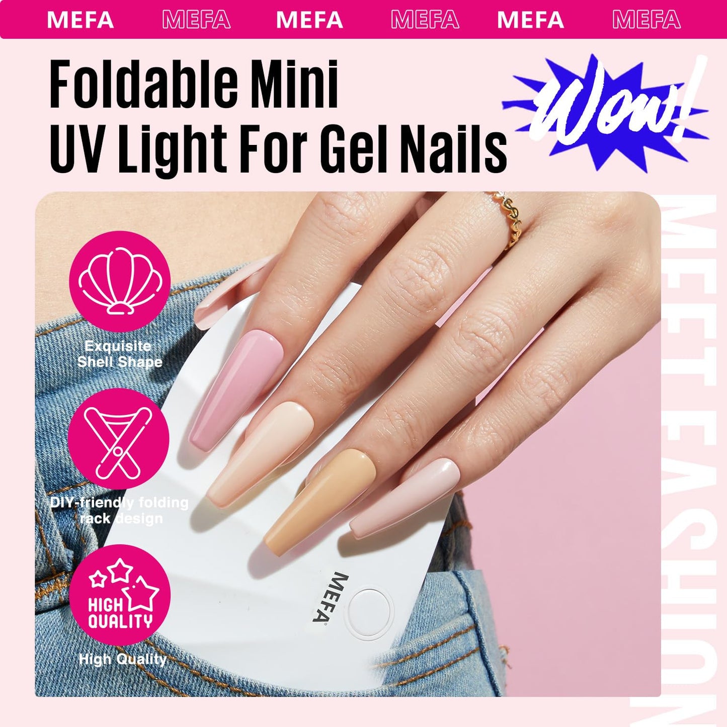 19 Pcs Gel Nail Polish Kit with U V Light, 12 Colors All Seasons Nude Milky Whit