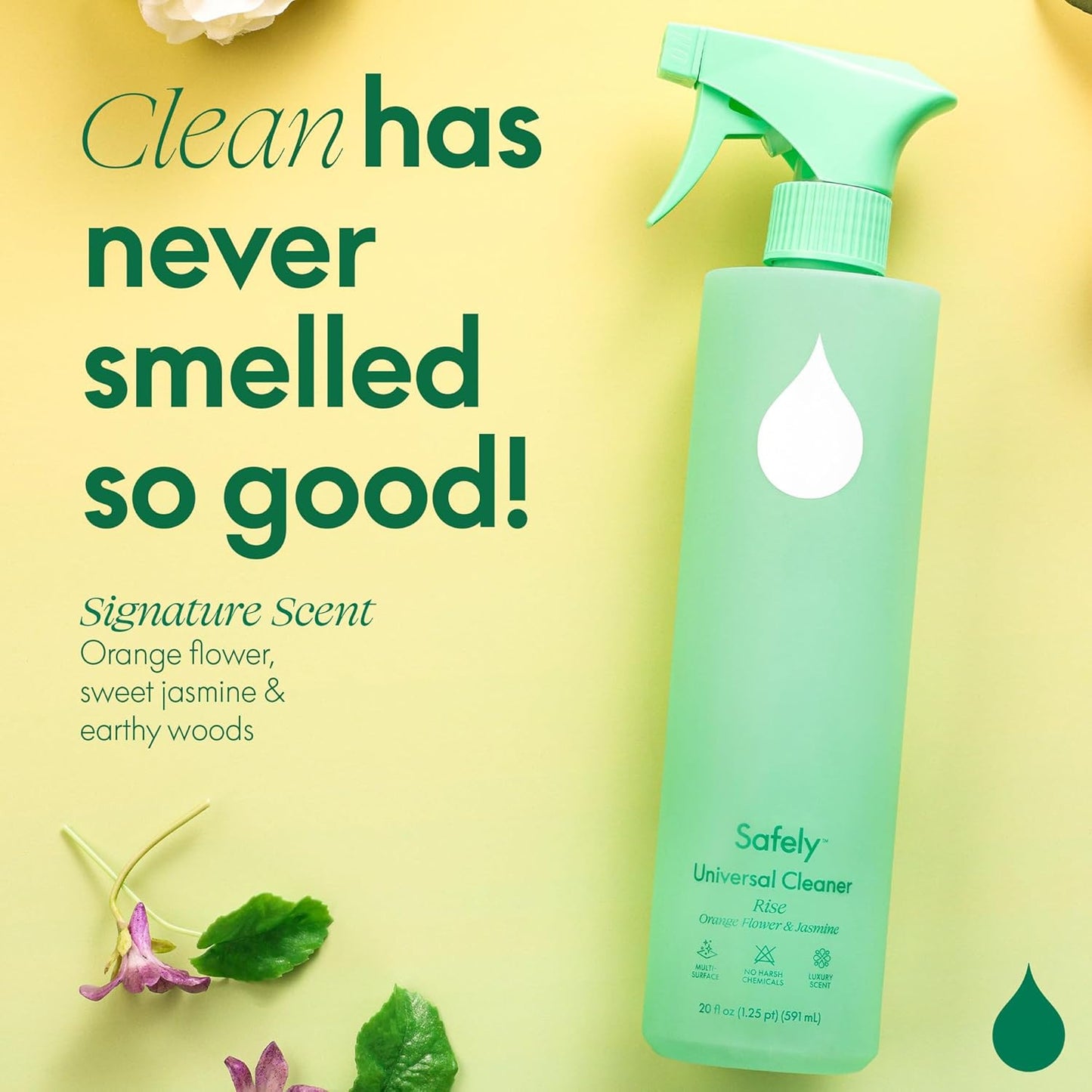 Universal Cleaner–Plant-Based Multi-Purpose Spray with Rise Scent|Bleach-Free,Sa