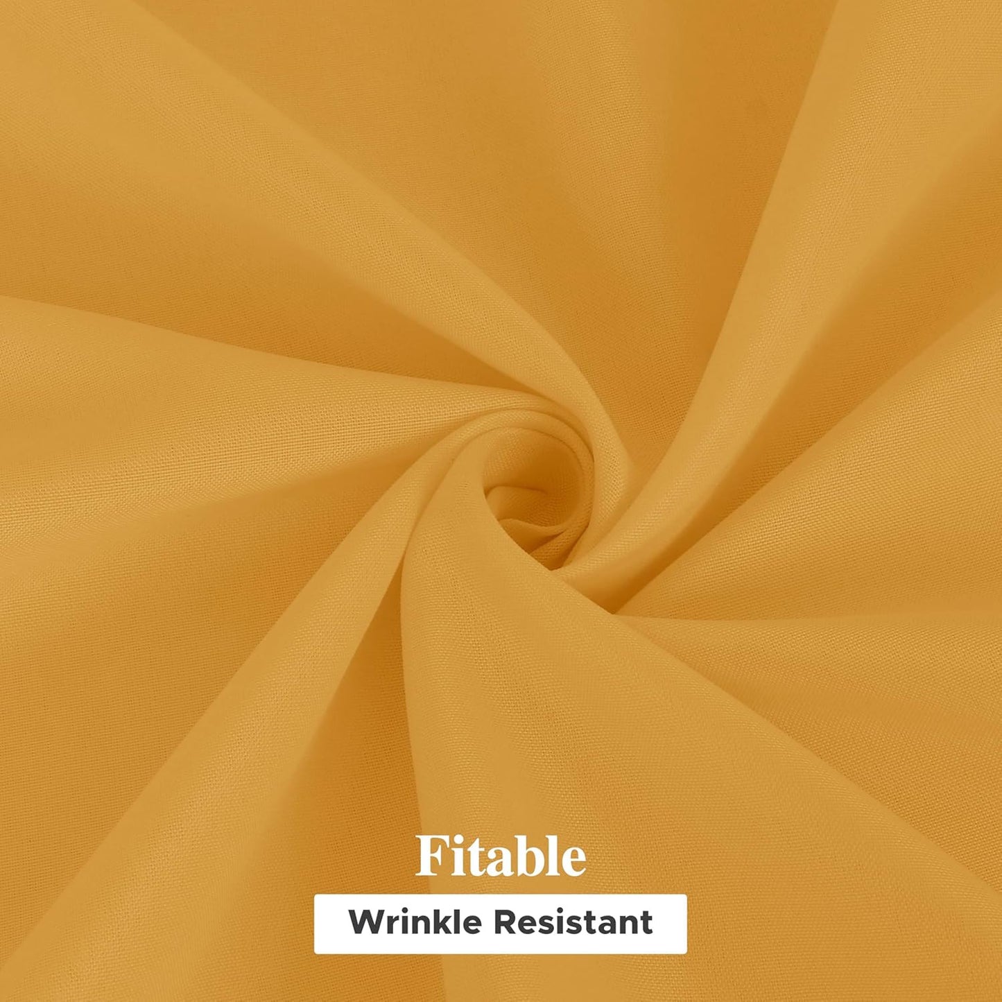 6 Pack Gold round Tablecloths - 120 Inches round - Wrinkle and Stain Resistant F