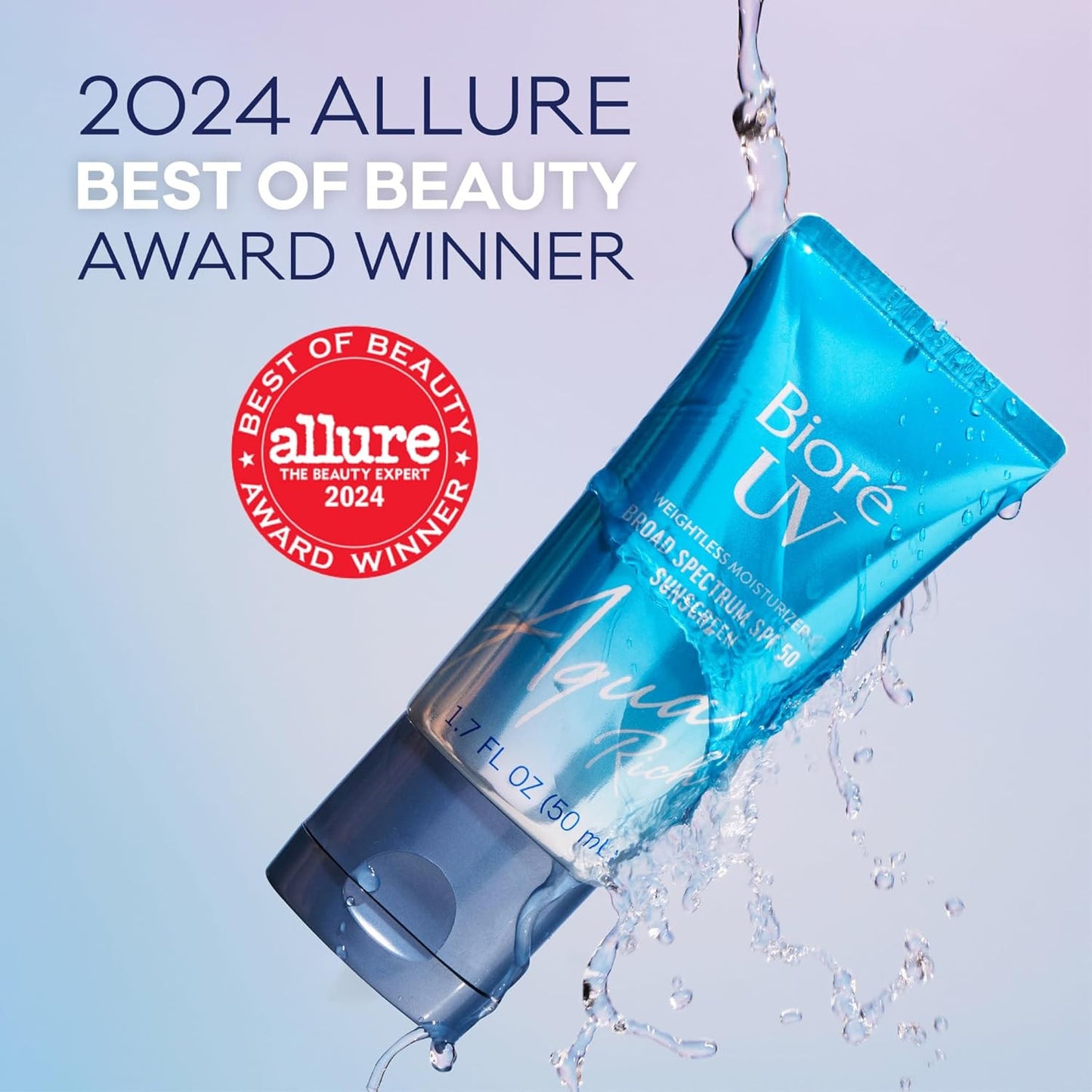 UV Aqua Rich Daily Hydrating Facial Moisturizer with SPF 50 | Oil Free Sunscreen