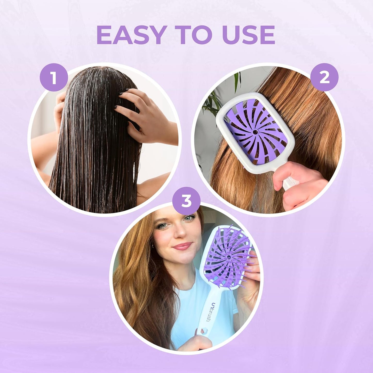 Unbrush plus — Curly Hair Brush for Gentle & Effective Detangling on Wet or Dry