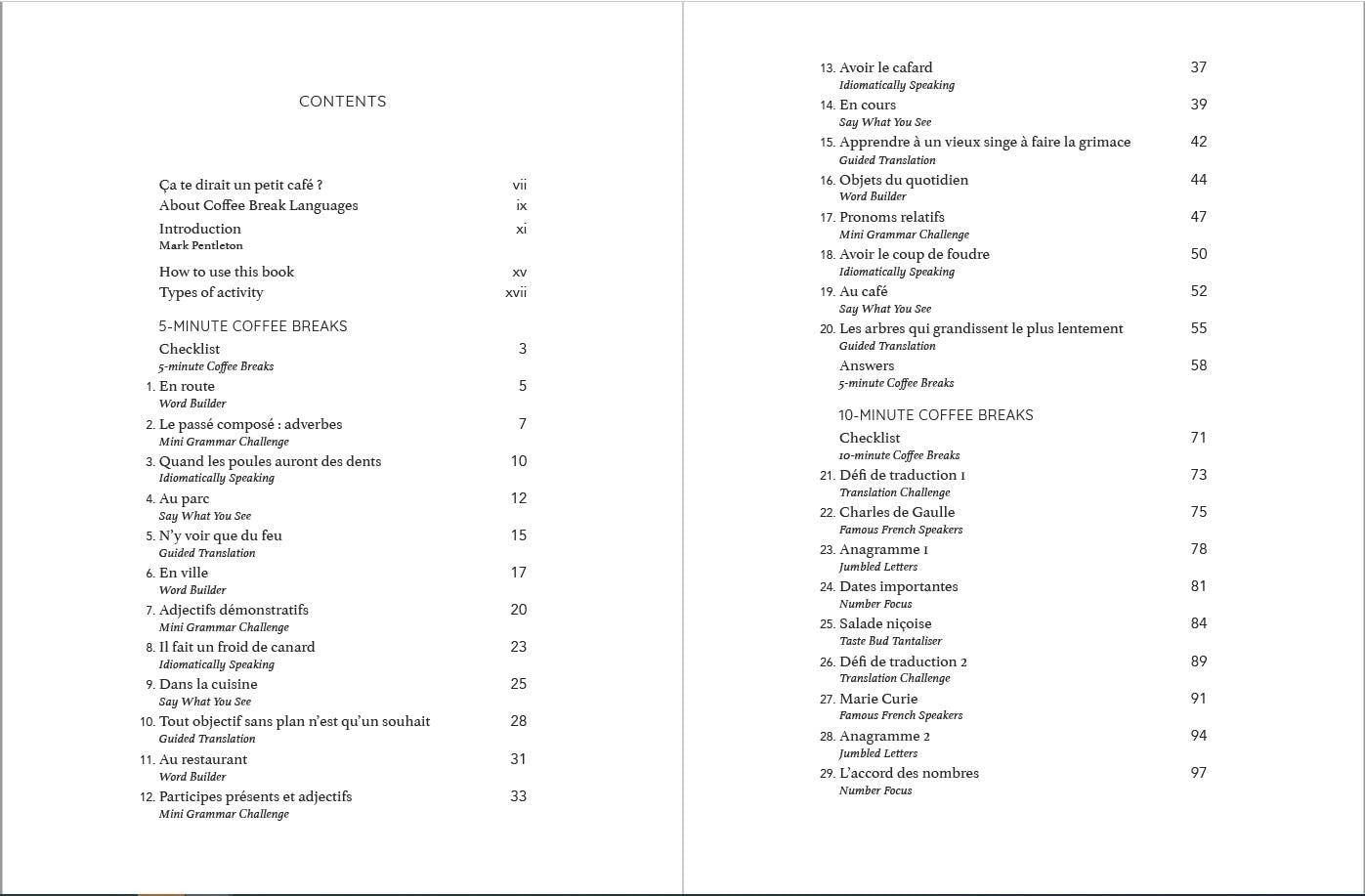 50 French Coffee Breaks: Short Activities to Improve Your French One Cup at a Ti