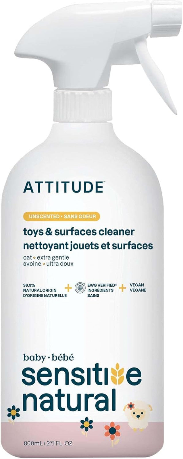 Toy and Hard Surface Cleaner, Plant and Mineral Based Ingredients, Vegan, Baby a