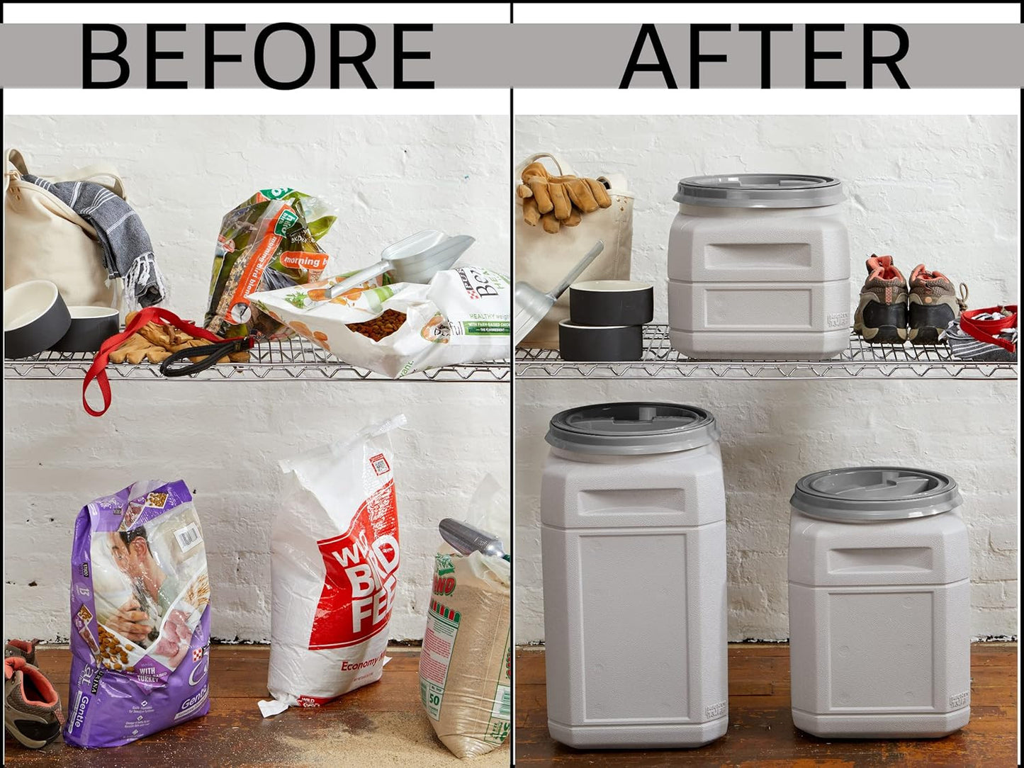 Airtight Dog Food Storage Container – 10 Gal, up to 40 Lb Capacity – Cat and Dog