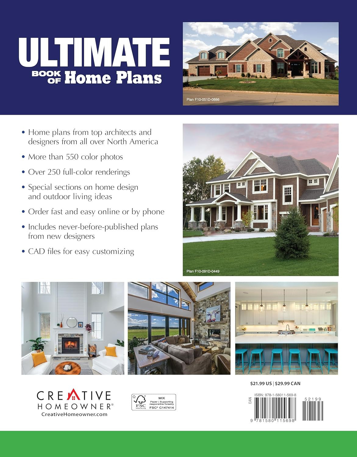 Ultimate Book of Home Plans, Completely Updated & Revised 4Th Edition: over 680
