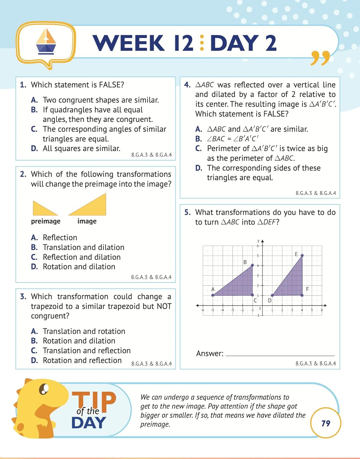 8Th Grade Common Core Math: Daily Practice Workbook | 1000+ Practice Questions a