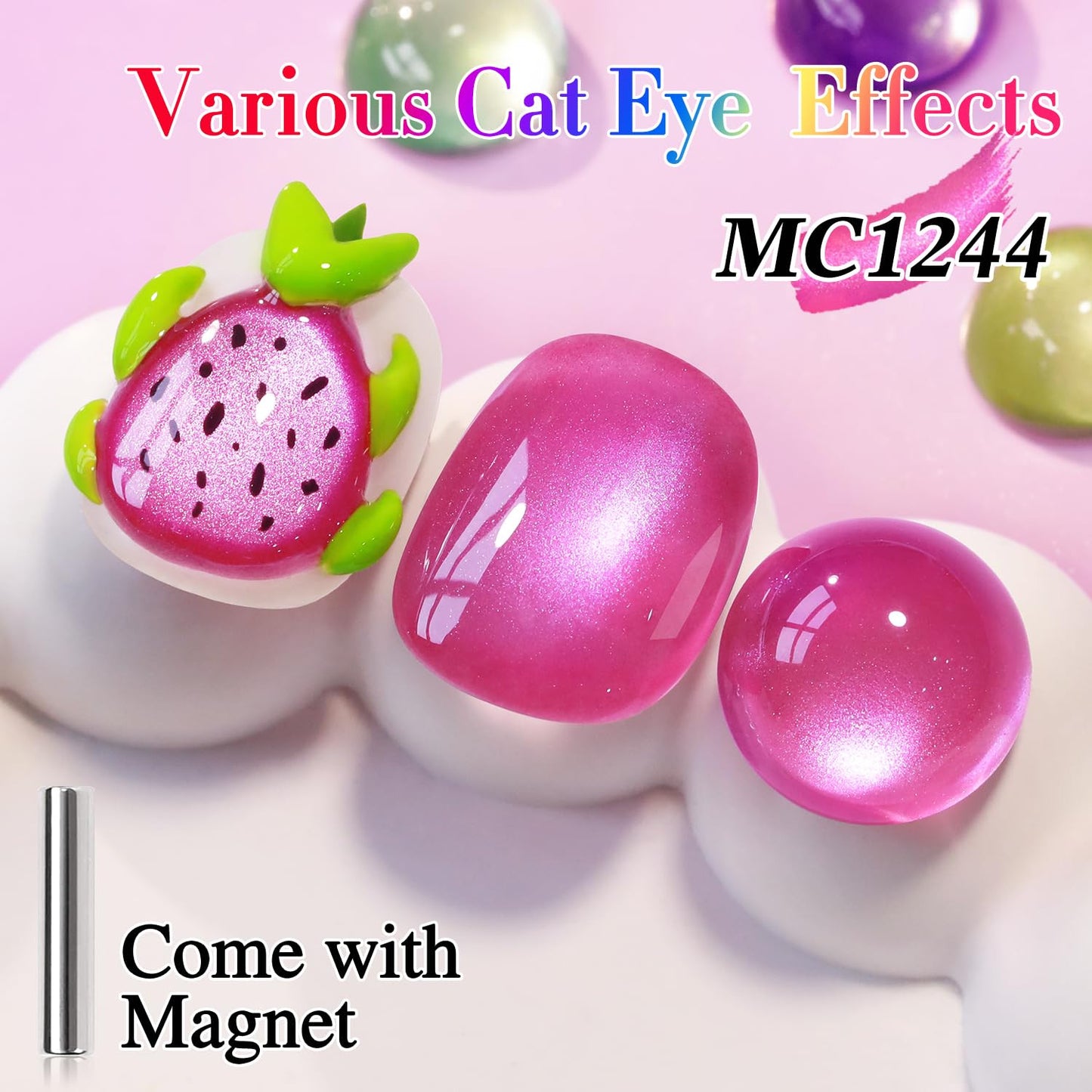 0.5 OZ Cat Eye Gel Polish with Magnet 15ML Same Color Same Bottle Holographic Gl